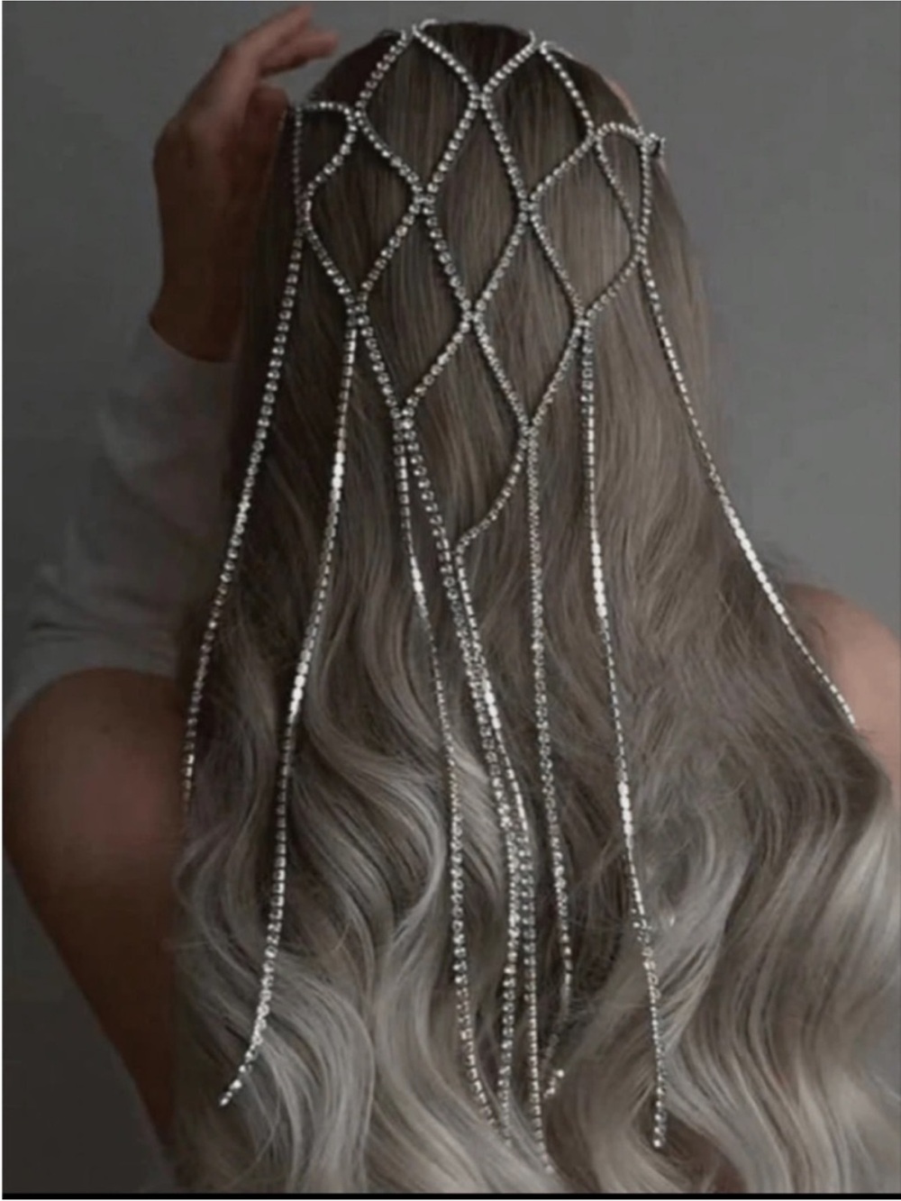 Trending! Silver Rhinestone Headband Hair Piece